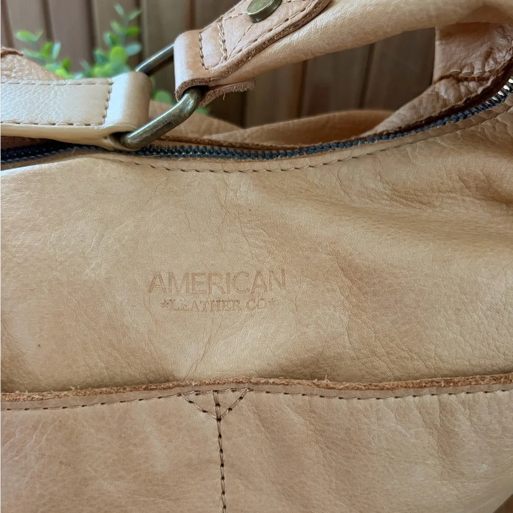American Leather Co. slouchy leather hobo soft artisan leather  patina, camel - Picture 3 of 7